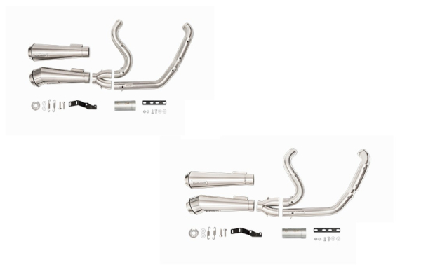 TURNOUT EXHAUST SYSTEM “FIGHTER” FOR TOURING - 17-24 WITH EURO 5 EC TYPE APPROVAL